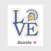 Sticker San Jose State Love (Feuille)