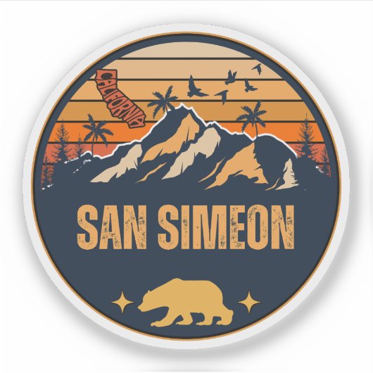 Sticker San Simeon, Californie (Devant)