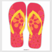Sticker Sandales de plage Red Flip Flops (Feuille)