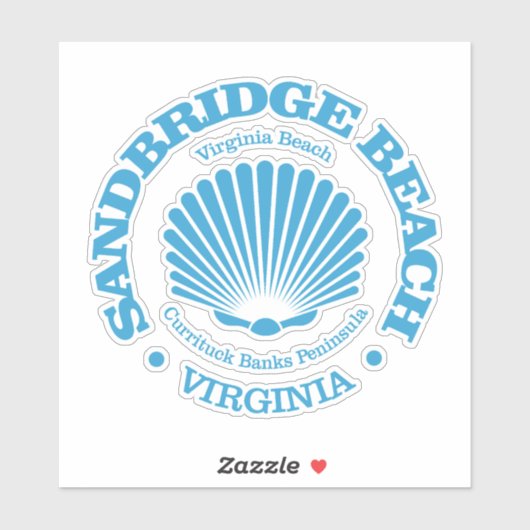 Sticker Sandbridge Beach (coquillage) (Feuille)