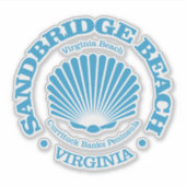 Sticker Sandbridge Beach (coquillage) (Devant)