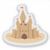 Sticker Sandcastle | Plage d'été à la main (Devant)