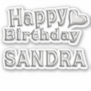 Sticker Sandra Happy Birthday