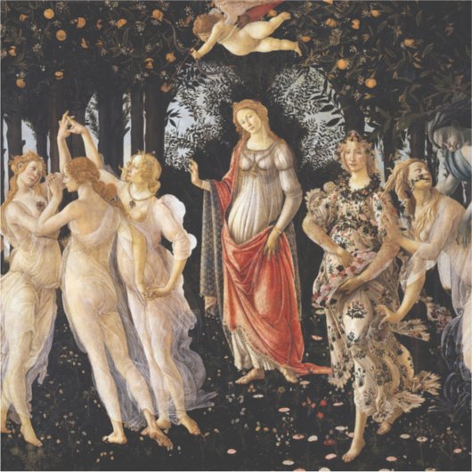 Sticker Sandro Botticelli - La Primavera (Devant)