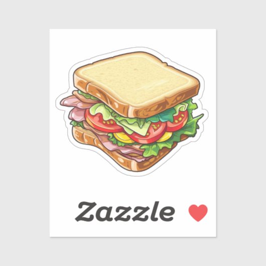 Sticker Sandwich au dessin (Feuille)