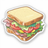 Sticker Sandwich au dessin (Recto)