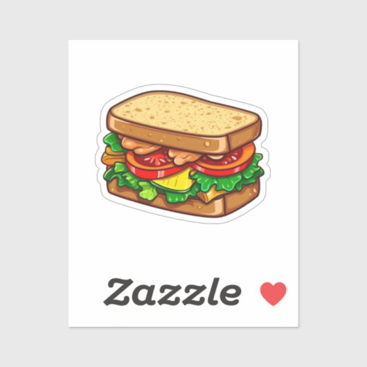 Sticker Sandwich au dessin (Feuille)