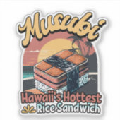 Sticker Sandwich au riz chaud Musubi Hawaii (Devant)