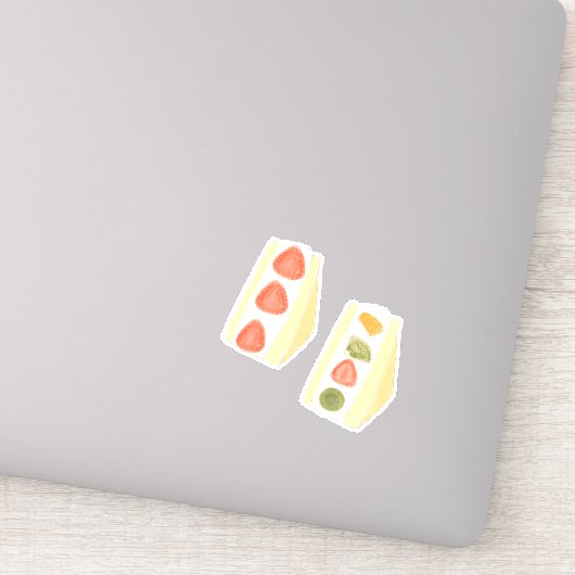 Sticker Sandwichs à dessert de fruits et de crème (Détail)