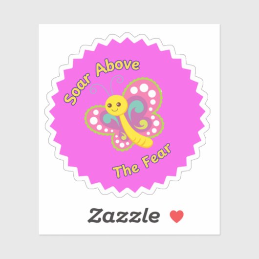 Sticker Sangez au-dessus de l'autocollant à papillon de pe (Feuille)