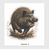Sticker Sanglier (Feuille)