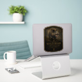 Sticker Sanglier (Ordinateur portable sur le bureau)