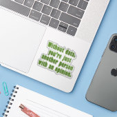 Sticker Sans données, vous n'êtes qu'une personne avec une (Ordinateur portable avec iPhone)