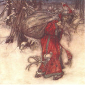 Sticker Santa Claus Arthur Rackham (Devant)