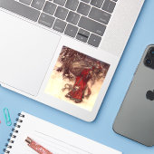 Sticker Santa Claus Arthur Rackham (Ordinateur portable avec iPhone)