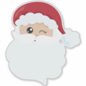 Sticker Santa Claus, Père Noël, Santa Hat, Noël (Devant)