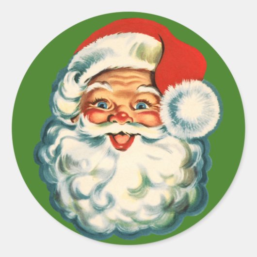  Sticker Santa Claus Round (Voorkant)