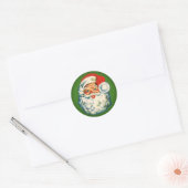  Sticker Santa Claus Round (Envelop)