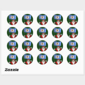 Sticker Santa Claus with Ensign of Minnesota (Feuille)