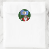 Sticker Santa Claus with Ensign of Minnesota (Sac)