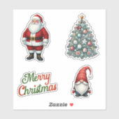 Sticker Santa Clause | Arbre de Noël | Jeu de nomes (Feuille)