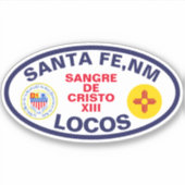 Sticker Santa Fe New Mexico Souvenir Sangre de Cristo (Devant)