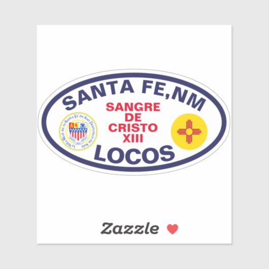 Sticker Santa Fe New Mexico Souvenir Sangre de Cristo (Feuille)
