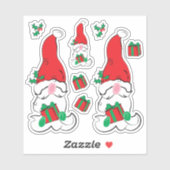 Sticker Santa Gnome Noël Fêtes (Feuille)