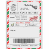 Sticker Santa shipping label (Devant)