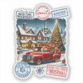 Sticker Santa's Magical Christmas Delivery Truck (Devant)