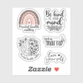 Sticker Santé mentale, Inspiration, Pack Santé mentale (Feuille)