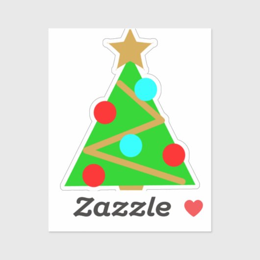 Sticker Sapin de Noël (Feuille)