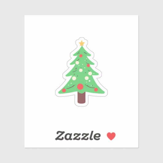 Sticker Sapin de Noël (Feuille)