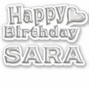Sticker Sara Happy Birthday