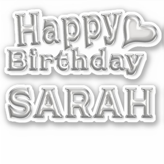 Sticker Sarah Happy Birthday (Devant)