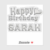 Sticker Sarah Happy Birthday (Feuille)