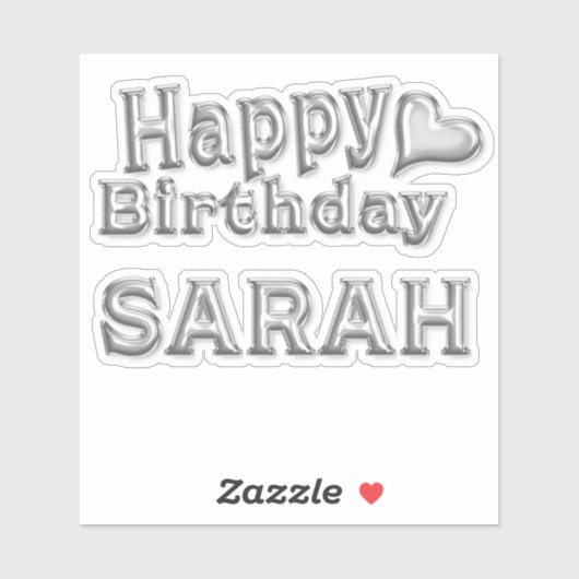 Sticker Sarah Happy Birthday (Feuille)
