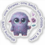 Sticker Sarah : Partager l'amour avec dire (Devant)