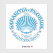 Sticker Sarasota Fl (coquillage) (Feuille)
