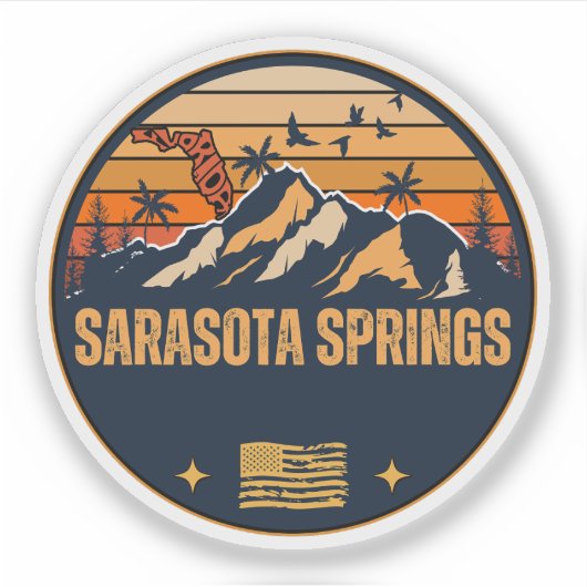 Sticker Sarasota Springs, Floride (Devant)