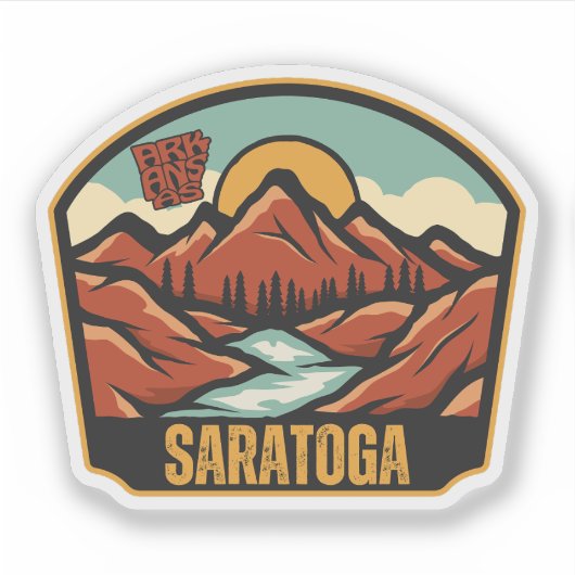 Sticker Saratoga, Arkansas  (Devant)
