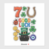 Sticker Sarcastic black cat and Lucky charms (Feuille)