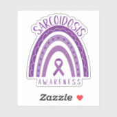 Sticker Sarcoïdose Violet arc-en-ciel Sensibilisation au r (Feuille)
