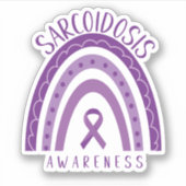 Sticker Sarcoïdose Violet arc-en-ciel Sensibilisation au r (Devant)