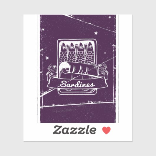 Sticker Sardines dans une boîte (Feuille)