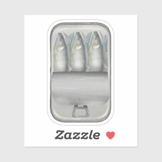Sticker Sardines dans une boîte (Feuille)