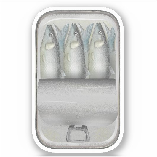 Sticker Sardines dans une boîte (Devant)