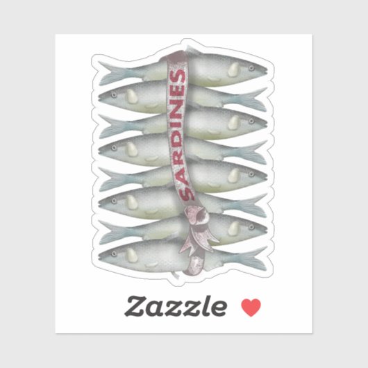 Sticker Sardines fraîches (Feuille)
