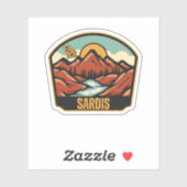 Sticker Sardis, Géorgie (Feuille)