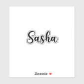 Sticker Sasha Name - Calligraphie manuscrite (Feuille)